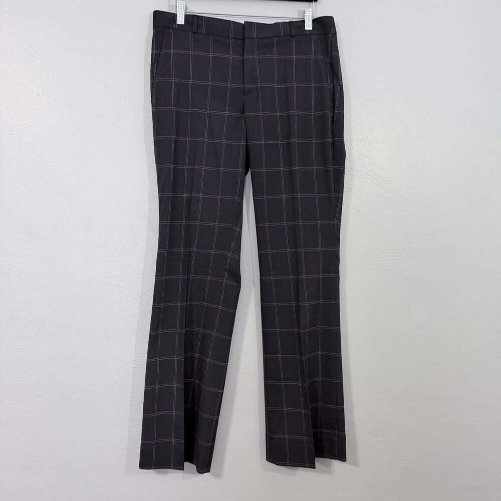 Banana Republic Logan Pants Size 8 Plaid Check Dress Trousers